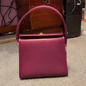 Coach Small Purple Leather Handbag. Never Used.